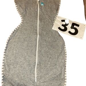 Grey Baby Swaddle Sleep Sack with Front Zipper